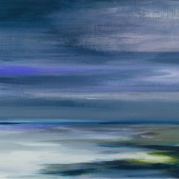 Atlantic Transitions Oil and Wax on Wood 10” x 12” Courtney Colgan